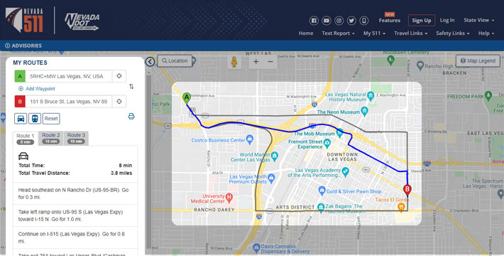 Creating and saving customized route
